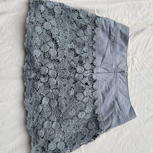 Abercrombie & Fitch Gray Lace Skirt